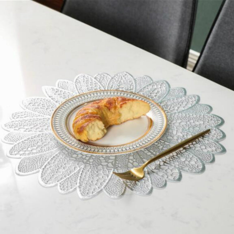 2 pezzi a forma di girasole, per la casa, moda, tavolo da pranzo in PVC, tovaglietta, stile europeo, utensili da cucina, stoviglie, sottobicchiere, caffè, tè, tovaglietta
