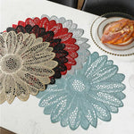 2 pezzi a forma di girasole, per la casa, moda, tavolo da pranzo in PVC, tovaglietta, stile europeo, utensili da cucina, stoviglie, sottobicchiere, caffè, tè, tovaglietta