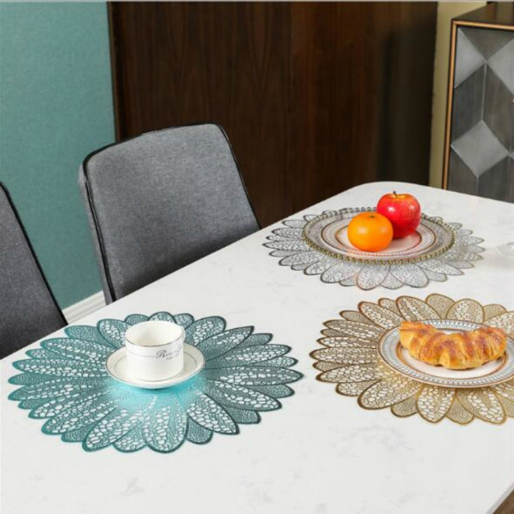2 pezzi a forma di girasole, per la casa, moda, tavolo da pranzo in PVC, tovaglietta, stile europeo, utensili da cucina, stoviglie, sottobicchiere, caffè, tè, tovaglietta