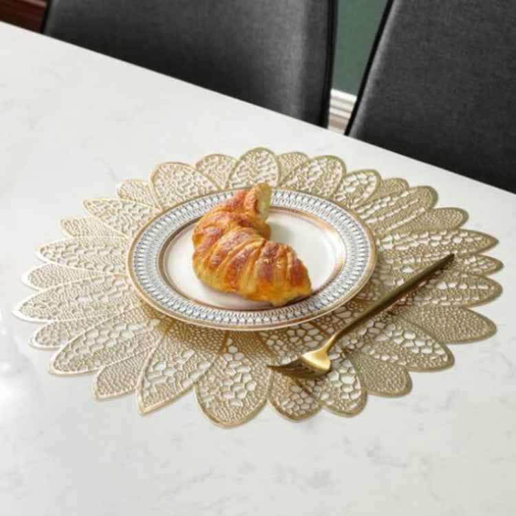2 pezzi a forma di girasole, per la casa, moda, tavolo da pranzo in PVC, tovaglietta, stile europeo, utensili da cucina, stoviglie, sottobicchiere, caffè, tè, tovaglietta