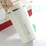 Tazza termica da viaggio per tazza termica per auto con doppia tazza da caffè in acciaio inossidabile 304, 380ml White, 380ml Black, 380ml Green, 380ml Blue, 380ml Pink, 510ml White, 510ml Black, 510ml Green, 510ml Blue, 510ml Pink
