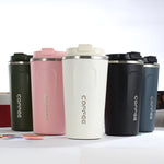 Tazza termica da viaggio per tazza termica per auto con doppia tazza da caffè in acciaio inossidabile 304, 380ml White, 380ml Black, 380ml Green, 380ml Blue, 380ml Pink, 510ml White, 510ml Black, 510ml Green, 510ml Blue, 510ml Pink