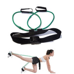 Forniture per il fitness con fascia elastica per yoga in lattice naturale per allenamento delle gambe, Yellow 10LB, Red 20LB, Blue 25LB, Green 30LB, Black 35LB