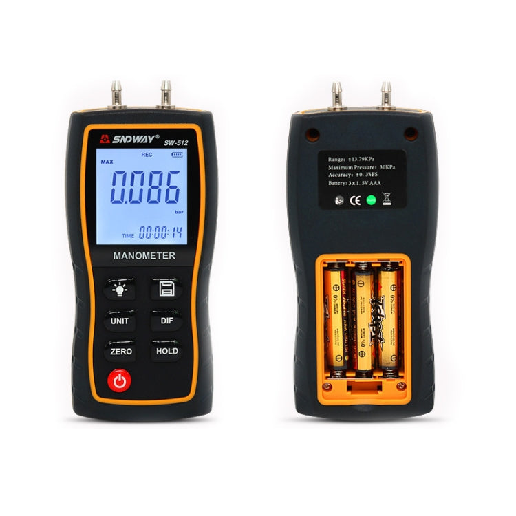Tester digitale pressione differenziale SNDWAY SW512