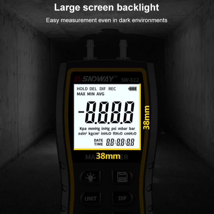 Tester digitale pressione differenziale SNDWAY SW512