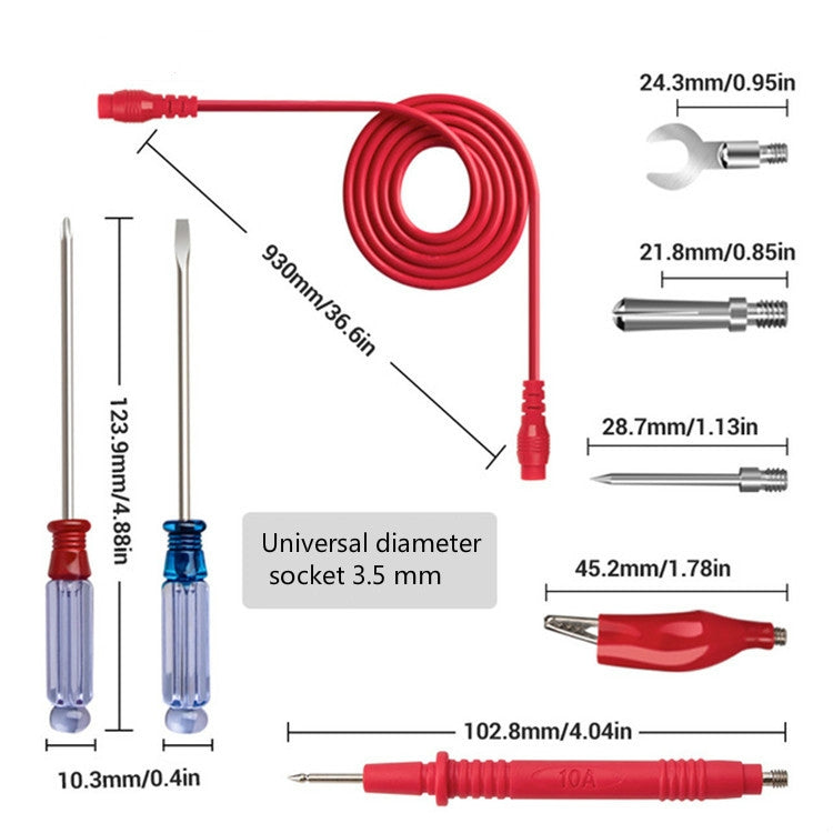 ANENG PT1020+ Penna da tavolo multimetro Kit di strumenti di riparazione elettronica con penna da tavolo multifunzionale ad ago intercambiabile, 18 in 1