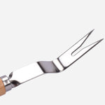 Strumento per la raccolta delle radici con manico in legno per diserbo spesso in acciaio inossidabile, Wooden Handle Root Picking Tool