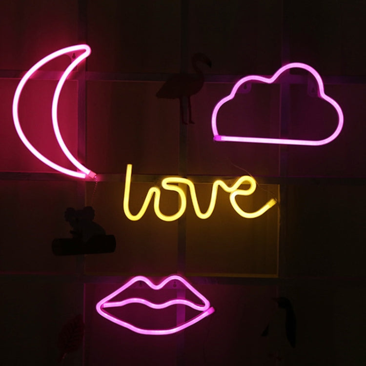 Lampada decorativa a sospensione a LED al neon Luce notturna calda