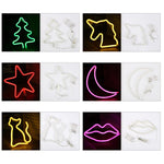 Lampada decorativa a sospensione a LED al neon Luce notturna calda