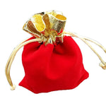 Borsa in velluto da 10 pezzi Borsa per riporre gioielli Borsa per benedizione per le vacanze di Natale e Capodanno, 7x9cm, 10x12cm, 12x15cm
