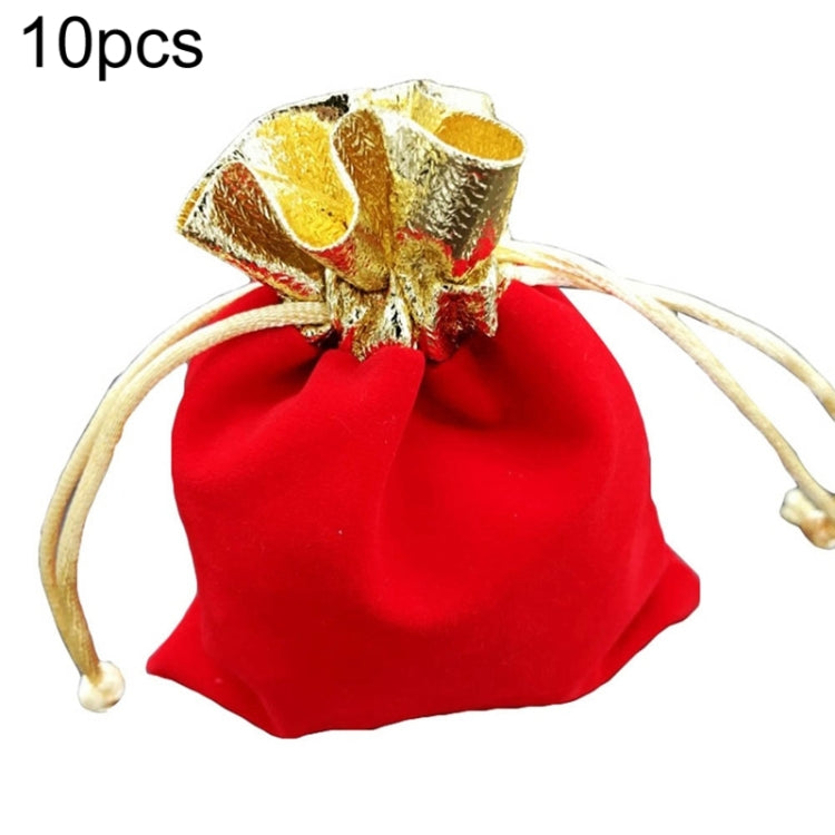 Borsa in velluto da 10 pezzi Borsa per riporre gioielli Borsa per benedizione per le vacanze di Natale e Capodanno, 7x9cm, 10x12cm, 12x15cm