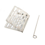 Accessori da picnic per barbecue portatili con rete per barbecue pieghevole in acciaio inossidabile, S 15x10.3CM, M 22.6x15.8CM, L 35.8x20CM