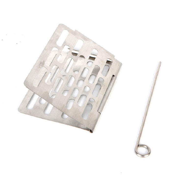Accessori da picnic per barbecue portatili con rete per barbecue pieghevole in acciaio inossidabile, S 15x10.3CM, M 22.6x15.8CM, L 35.8x20CM