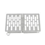 Accessori da picnic per barbecue portatili con rete per barbecue pieghevole in acciaio inossidabile, S 15x10.3CM, M 22.6x15.8CM, L 35.8x20CM