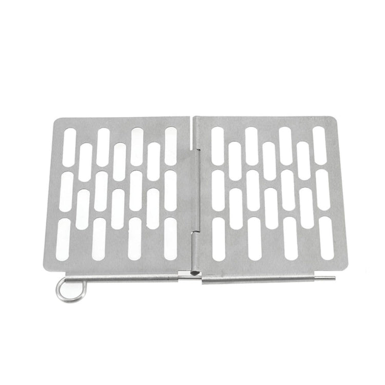 Accessori da picnic per barbecue portatili con rete per barbecue pieghevole in acciaio inossidabile, S 15x10.3CM, M 22.6x15.8CM, L 35.8x20CM