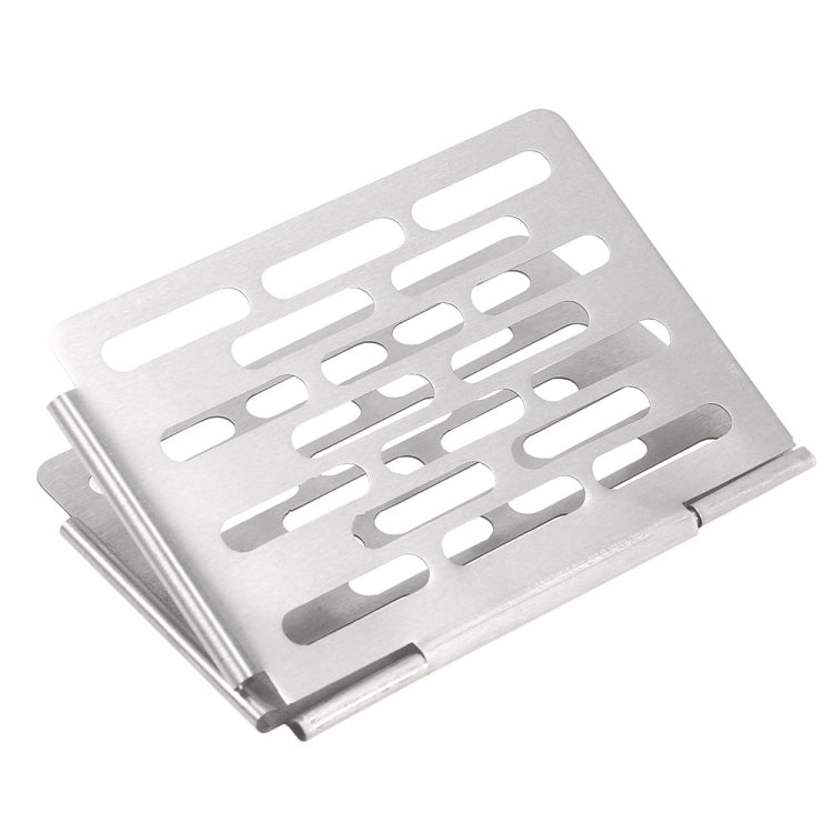 Accessori da picnic per barbecue portatili con rete per barbecue pieghevole in acciaio inossidabile, S 15x10.3CM, M 22.6x15.8CM, L 35.8x20CM