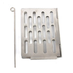 Accessori da picnic per barbecue portatili con rete per barbecue pieghevole in acciaio inossidabile, S 15x10.3CM, M 22.6x15.8CM, L 35.8x20CM