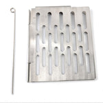 Accessori da picnic per barbecue portatili con rete per barbecue pieghevole in acciaio inossidabile, S 15x10.3CM, M 22.6x15.8CM, L 35.8x20CM