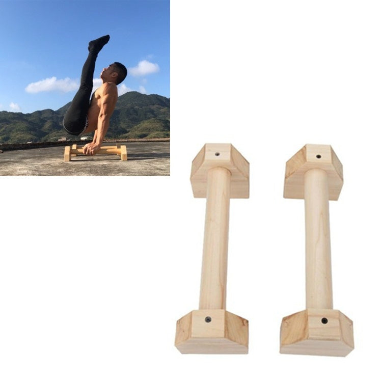 Barre parallele singole in legno Supporto per esercizi capovolti Supporto per flessioni, dimensioni: 50 cm, Wooden Push-up Bracket