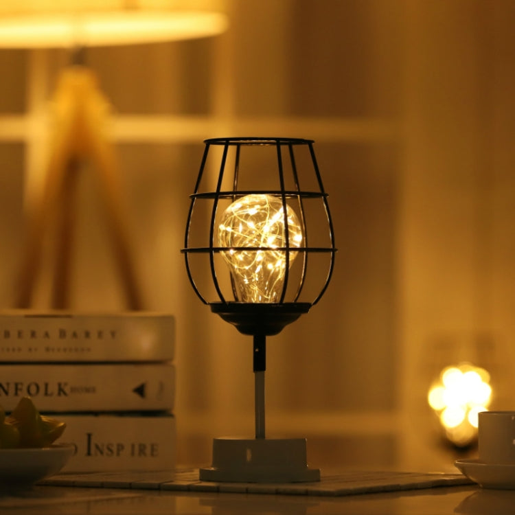 Lampada da tavolo a LED in stile retrò classico in ferro Lampada da lettura Lampada da lettura Luce notturna Lampada da camera Illuminazione da scrivania Decorazione della casa, Red Wine Glass, Red Wine Bottle, Wake up Bottle, Separate Jug             ...