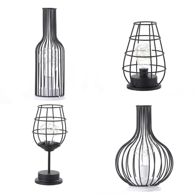 Lampada da tavolo a LED in stile retrò classico in ferro Lampada da lettura Lampada da lettura Luce notturna Lampada da camera Illuminazione da scrivania Decorazione della casa, Red Wine Glass, Red Wine Bottle, Wake up Bottle, Separate Jug             ...