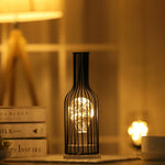 Lampada da tavolo a LED in stile retrò classico in ferro Lampada da lettura Lampada da lettura Luce notturna Lampada da camera Illuminazione da scrivania Decorazione della casa, Red Wine Glass, Red Wine Bottle, Wake up Bottle, Separate Jug             ...