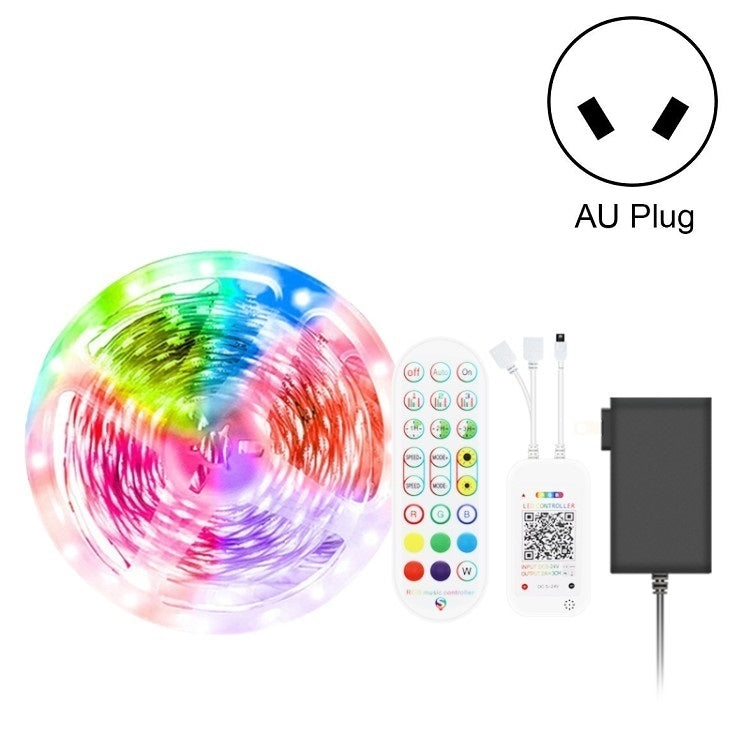 Tuta Bluetooth Smart Music Sound Control Striscia luminosa Non impermeabile 5050 RGB Striscia luminosa a LED con atmosfera colorata con telecomando a 24 tasti, 5M 150 LEDs, 5M 300 LEDs, 10M 300 LEDs, 10M 600 LEDs, 15M 450 LEDs, 15M 270 LEDs