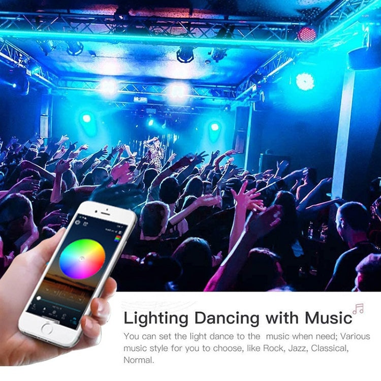 Tuta Bluetooth Smart Music Sound Control Striscia luminosa Non impermeabile 5050 RGB Striscia luminosa a LED con atmosfera colorata con telecomando a 24 tasti, 5M 150 LEDs, 5M 300 LEDs, 10M 300 LEDs, 10M 600 LEDs, 15M 450 LEDs, 15M 270 LEDs