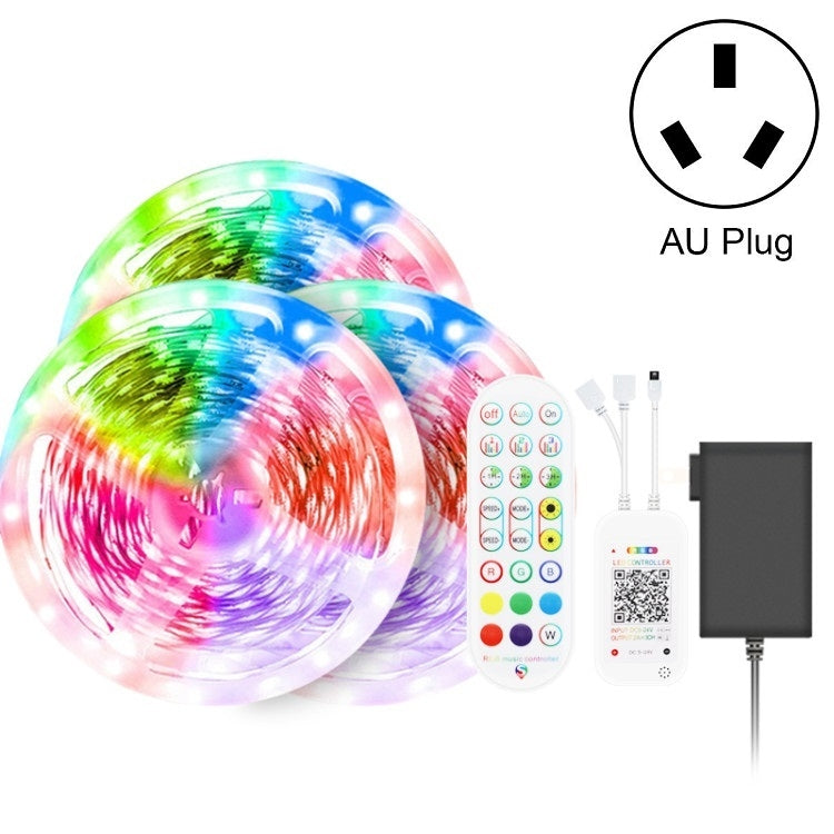Tuta Bluetooth Smart Music Sound Control Striscia luminosa Non impermeabile 5050 RGB Striscia luminosa a LED con atmosfera colorata con telecomando a 24 tasti, 20M 360 LEDs, 30M 540 LEDs