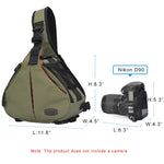 Borsa impermeabile a tracolla per fotocamera DSLR CADeN K1 con copertura antipioggia