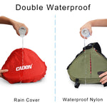 Borsa impermeabile a tracolla per fotocamera DSLR CADeN K1 con copertura antipioggia