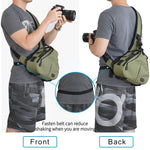 Borsa impermeabile a tracolla per fotocamera DSLR CADeN K1 con copertura antipioggia
