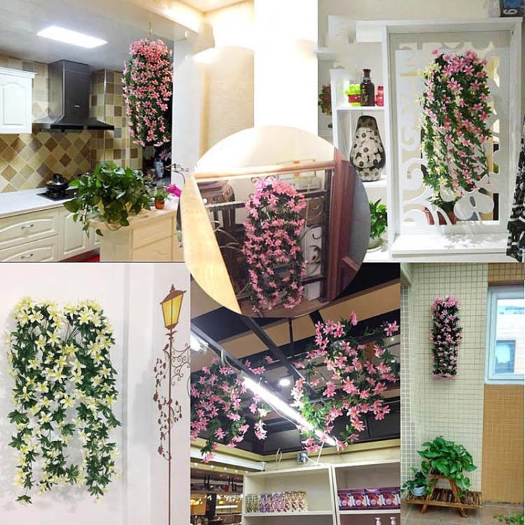 Fiore artificiale appeso a parete fiore di giglio cesto di fiori decorazioni per feste