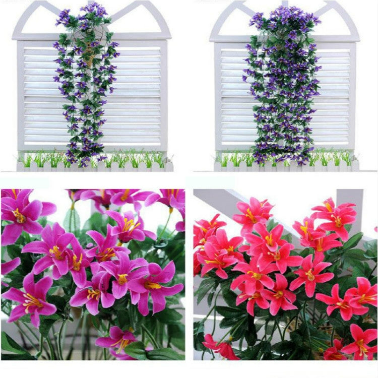 Fiore artificiale appeso a parete fiore di giglio cesto di fiori decorazioni per feste