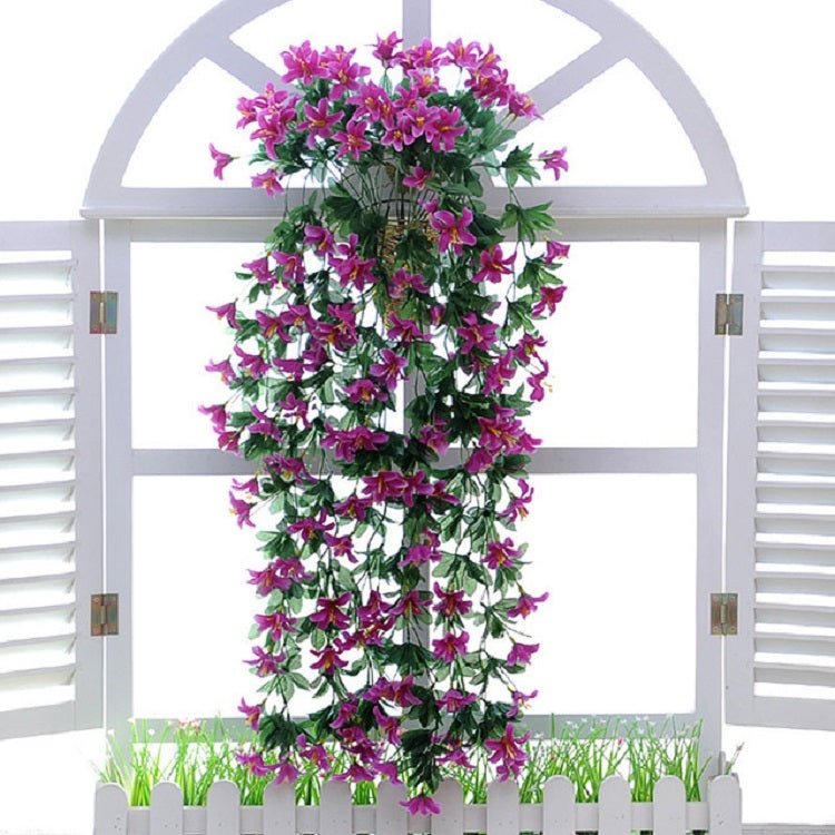 Fiore artificiale appeso a parete fiore di giglio cesto di fiori decorazioni per feste
