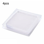 Tappetino in silicone trasparente per lavatrice da 4 pezzi Tappetino anti-vibrazione antiscivolo Tappetino ammortizzante, Shock Absorbing Silicone Pad