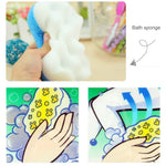 2 pezzi di spugna da bagno per la cura della pelle profonda, detergente esfoliante, spazzola per spugna da doccia, Deep Skin Care Bath Sponge