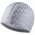 Cuffia da nuoto paraorecchie comoda impermeabile in PU a mezzaluna per adulti, Adult Swimming Cap(Silver Grey), Adult Swimming Cap(Dark Blue), Adult Swimming Cap(Pink), Adult Swimming Cap(Black), Adult Swimming Cap(Sky)