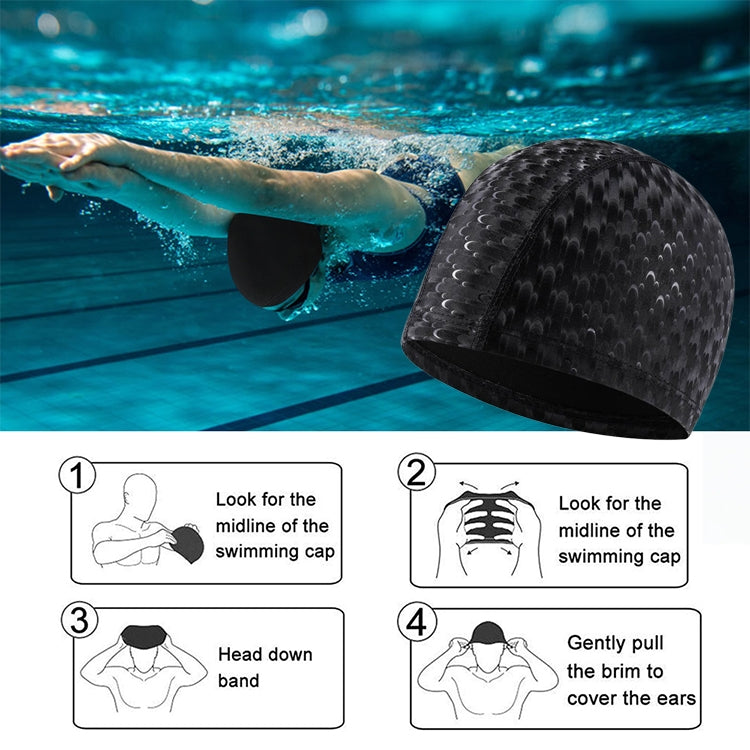 Cuffia da nuoto paraorecchie comoda impermeabile in PU a mezzaluna per adulti, Adult Swimming Cap(Silver Grey), Adult Swimming Cap(Dark Blue), Adult Swimming Cap(Pink), Adult Swimming Cap(Black), Adult Swimming Cap(Sky)