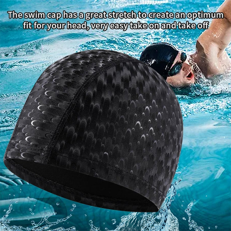 Cuffia da nuoto paraorecchie comoda impermeabile in PU a mezzaluna per adulti, Adult Swimming Cap(Silver Grey), Adult Swimming Cap(Dark Blue), Adult Swimming Cap(Pink), Adult Swimming Cap(Black), Adult Swimming Cap(Sky)