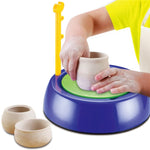 Mini portatile fai da te elettrico manuale in porcellana ceramica per bambini educazione artistica artigianato regali di Natale, DIY Manual Porcelain Pottery