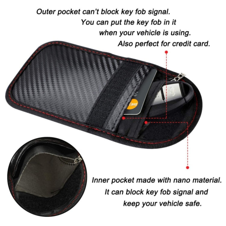 2 pezzi di protezione antimagnetica per chiave auto RFID, borsa per cellulare, set di schermatura, tasca per cellulare, 2 PCS 13 x 8.5cm