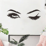 2 pezzi/set adesivo da parete per sopracciglia, decorazione per studio di bellezza, negozio di cosmetici, 57x19cm, 125x40cm