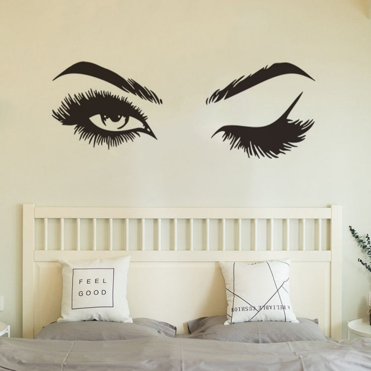 2 pezzi/set adesivo da parete per sopracciglia, decorazione per studio di bellezza, negozio di cosmetici, 57x19cm, 125x40cm