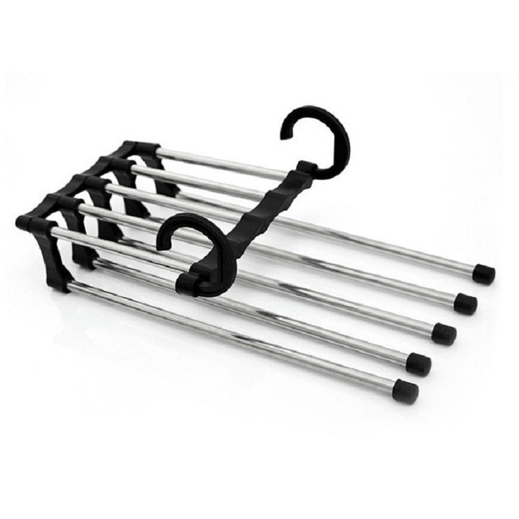 Portapantaloni magico per armadio pieghevole telescopico multifunzionale 5 in 1, 5 in 1 Telescopic Rack
