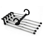 Portapantaloni magico per armadio pieghevole telescopico multifunzionale 5 in 1, 5 in 1 Telescopic Rack