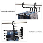 Portapantaloni magico per armadio pieghevole telescopico multifunzionale 5 in 1, 5 in 1 Telescopic Rack