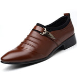 Set da uomo scarpe eleganti da lavoro Scarpe oxford a punta in pelle PU, 42, 43, 44, 45