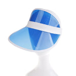 Visiera per cappello da sole trasparente da esterno in PVC da 2 pezzi per uomo/donna