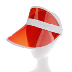 Visiera per cappello da sole trasparente da esterno in PVC da 2 pezzi per uomo/donna